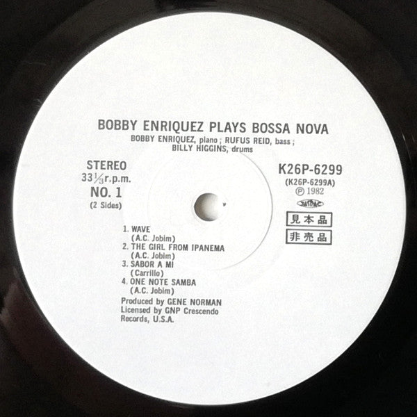 Bobby Enriquez - Bobby Enriquez Plays Bossa Nova (Vinyl, LP, Album, Promo, Stereo) Very Good Plus (VG+) / Near Mint (NM or M-)