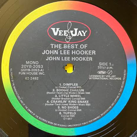 John Lee Hooker - The Best Of John Lee Hooker (Vinyl, LP, Compilation, Reissue, Mono) Very Good Plus (VG+) / Very Good Plus (VG+)