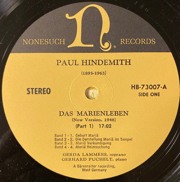 Paul Hindemith - Das Marienleben (New Version, 1948) (2xVinyl, Box Set, LP, Album, Stereo) Very Good Plus (VG+) / Very Good Plus (VG+)