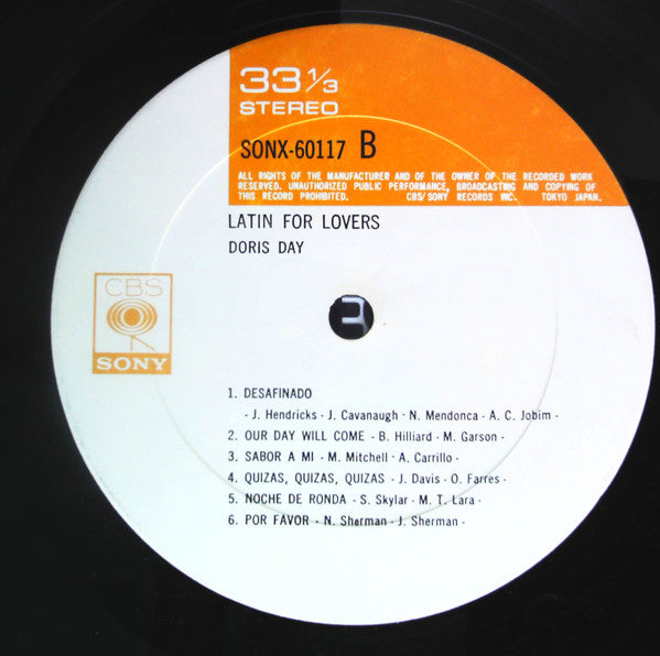 Doris Day - Latin For Lovers (Vinyl, LP, Album, Reissue, Stereo) Very Good Plus (VG+) / Very Good (VG)