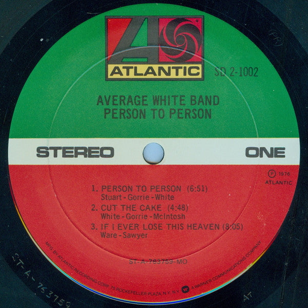 Average White Band - Person To Person (2xVinyl, LP, Album) Very Good (VG) / Very Good (VG)