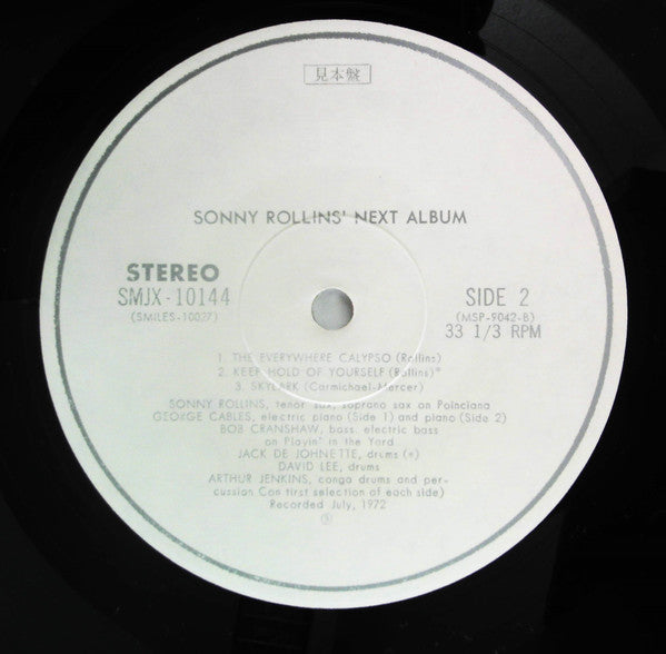 Sonny Rollins - Next Album (Vinyl, LP, Album, Promo) Near Mint (NM or M-) / Very Good (VG)
