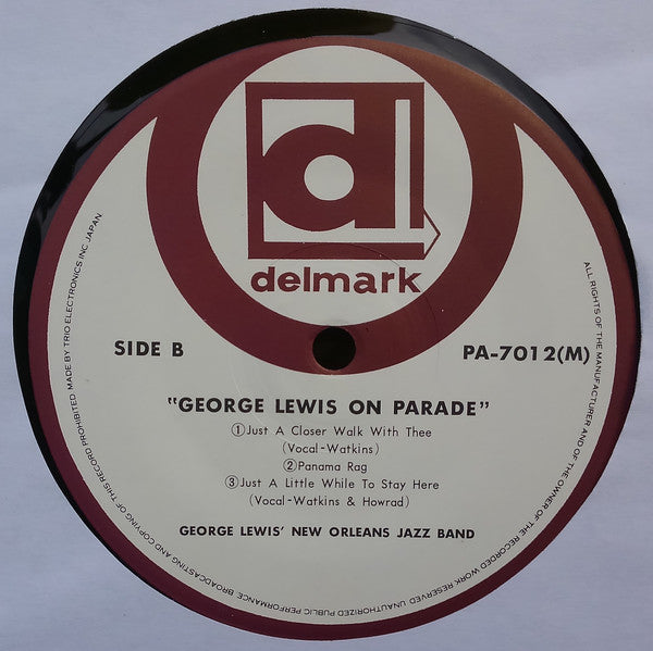 George Lewis' Ragtime Band - On Parade (Vinyl, LP, Album) Very Good Plus (VG+) / Very Good Plus (VG+)