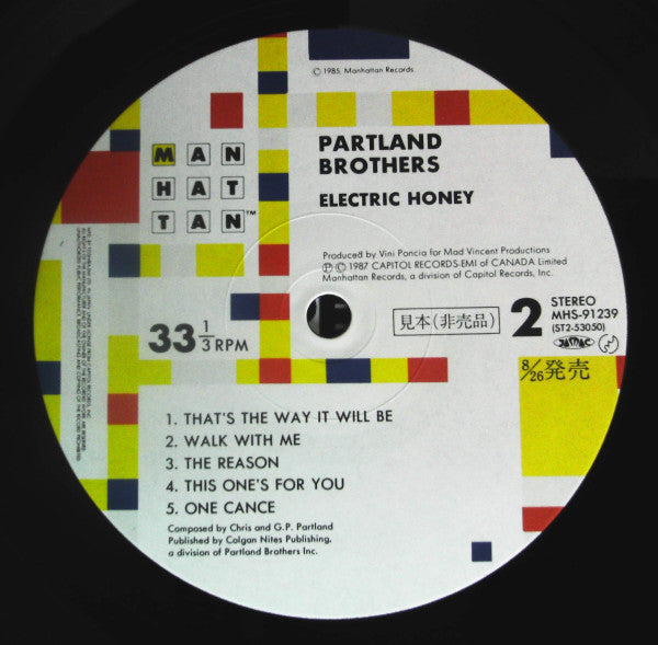 The Partland Brothers - Electric Honey (Vinyl, LP, Promo) Near Mint (NM or M-) / Very Good Plus (VG+)