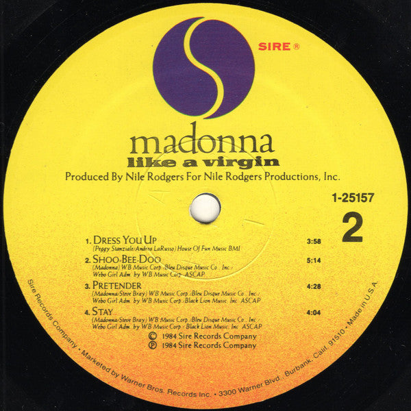 Madonna - Like A Virgin (Vinyl, LP, Album) Very Good (VG) / Poor (P)