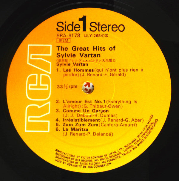 Sylvie Vartan - The Great Hits Of (Vinyl, LP, Compilation)