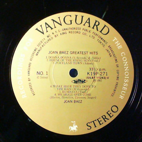 Joan Baez - Greatest Hits (Vinyl, LP, Compilation, Stereo)