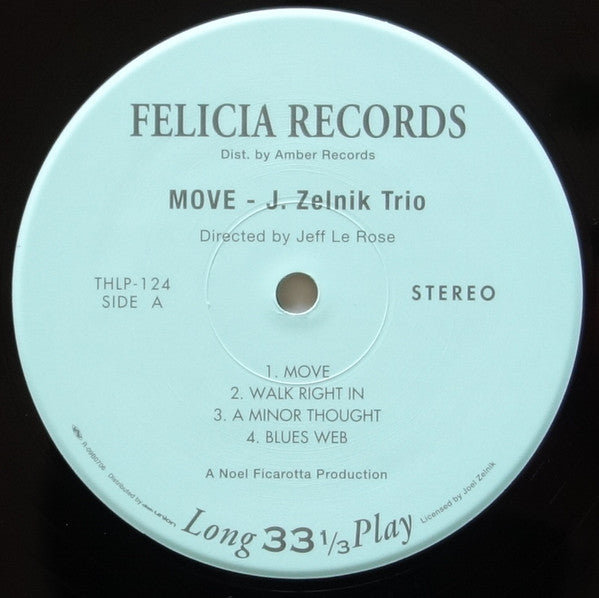Joel Zelnik Trio - Move (Vinyl, LP, Album, Limited Edition, Reissue) Very Good Plus (VG+) / Near Mint (NM or M-)