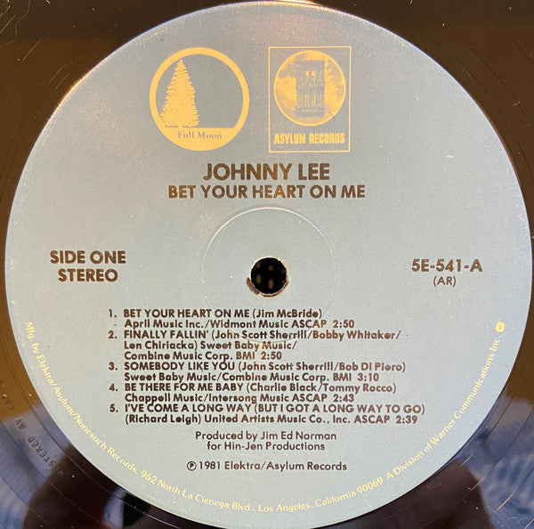 Johnny Lee (3) - Bet Your Heart On Me (Vinyl, LP, Album) Very Good Plus (VG+) / Good (G)