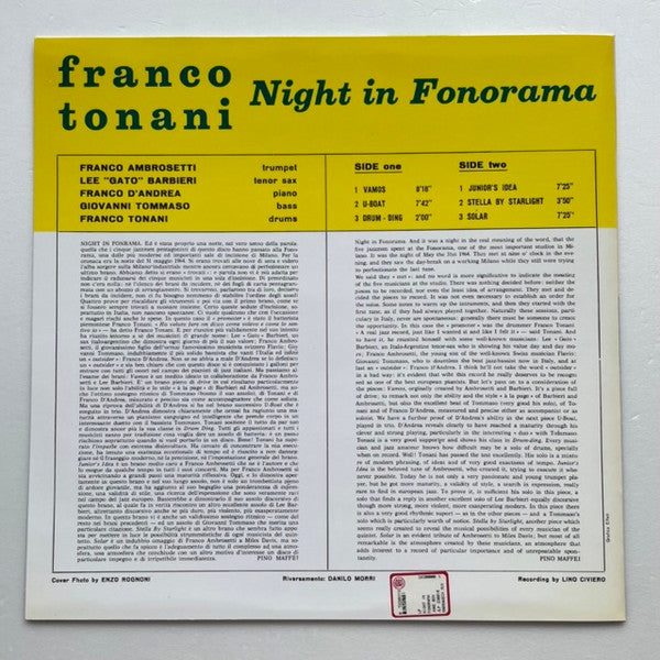 Franco Tonani - Night In Fonorama (Vinyl, LP, Limited Edition, Reissue, Stereo) Very Good Plus (VG+) / Near Mint (NM or M-)