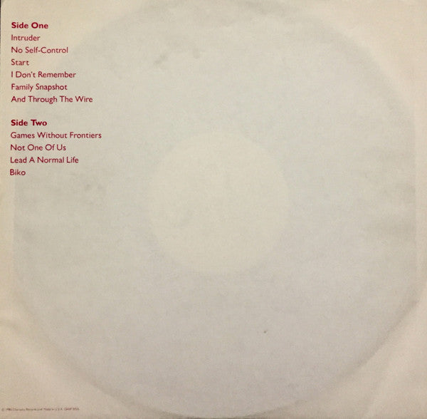 Peter Gabriel - Peter Gabriel (Vinyl, LP, Album, Reissue) Very Good (VG) / Very Good (VG)