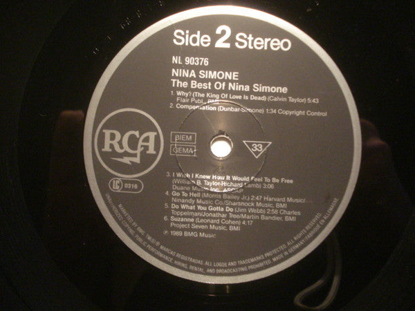 Nina Simone - The Best Of Nina Simone (Vinyl, LP, Compilation, Reissue) Very Good (VG) / Good Plus (G+)