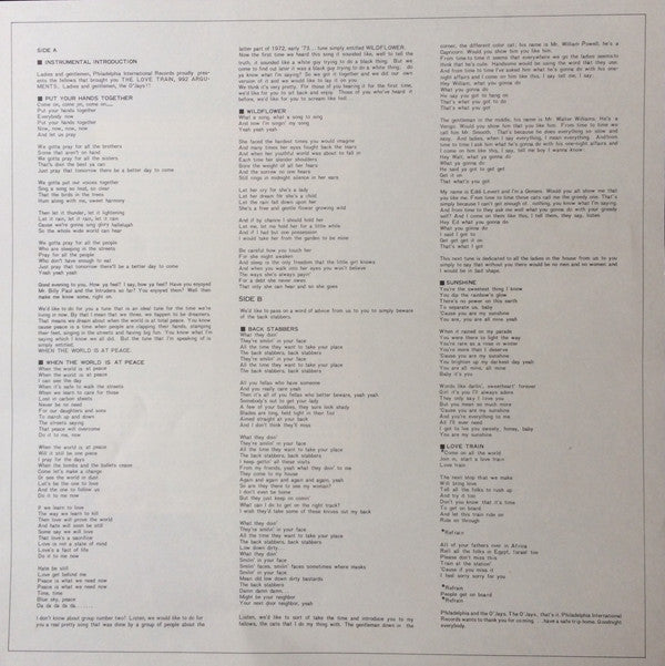 The O'Jays - The O'Jays Live In London (Vinyl, LP, Album) Very Good Plus (VG+) / Very Good Plus (VG+)