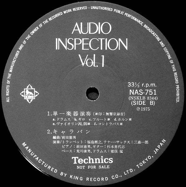 Various - Audio Inspection Vol. 1 (Vinyl, LP, Compilation, Promo) Very Good Plus (VG+) / Very Good Plus (VG+)