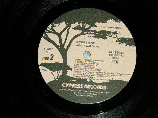Wendy Waldman - Letters Home (Vinyl, LP, Promo) Near Mint (NM or M-) / Very Good Plus (VG+)