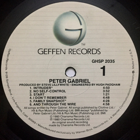 Peter Gabriel - Peter Gabriel (Vinyl, LP, Album, Reissue) Very Good (VG) / Very Good (VG)