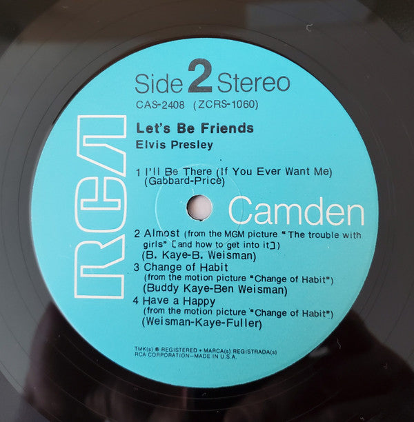 Elvis Presley - Let's Be Friends (Vinyl, LP, Compilation, Stereo, Mono) Very Good (VG) / Very Good (VG)