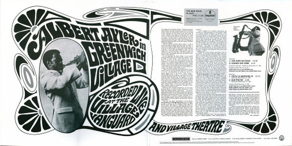 Albert Ayler - In Greenwich Village (Vinyl, LP, Album, Reissue) Very Good Plus (VG+) / Near Mint (NM or M-)