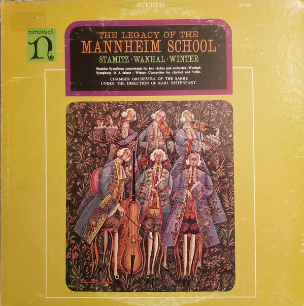 Carl Stamitz - The Legacy Of The Mannheim School (Vinyl, LP, Album, Repress, Stereo) Very Good (VG) / Good Plus (G+)