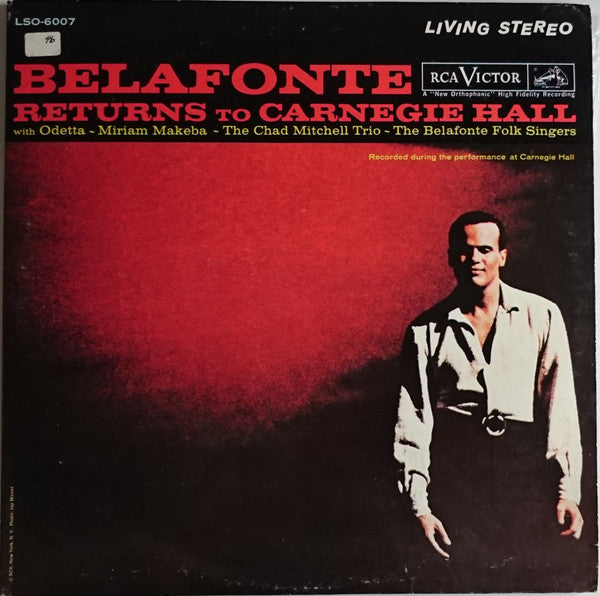 Harry Belafonte - Belafonte Returns To Carnegie Hall (2xVinyl, LP, Album, Stereo) Very Good (VG) / Very Good Plus (VG+)