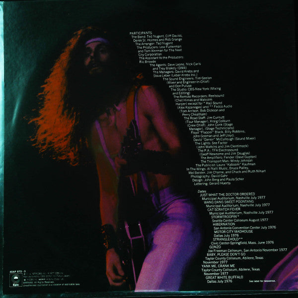 Ted Nugent - Double Live Gonzo! (2xVinyl, LP, Album) Very Good Plus (VG+) / Very Good Plus (VG+)