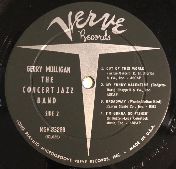Gerry Mulligan - The Concert Jazz Band (Vinyl, LP, Album, Mono) Good Plus (G+) / Fair (F)