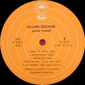 Judas Priest - Killing Machine (Vinyl, LP, Album, Stereo) Very Good Plus (VG+) / Near Mint (NM or M-)