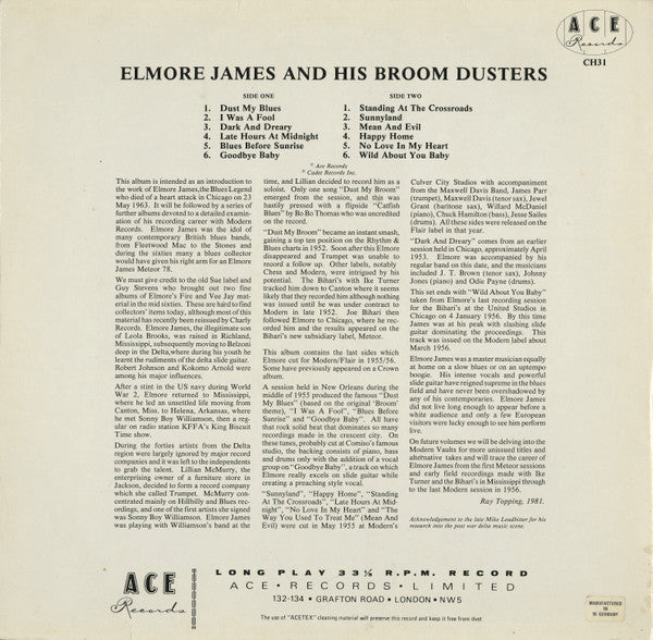 Elmore James - The Best Of Elmore James (Vinyl, LP, Album, Compilation, Mono) Good Plus (G+) / Very Good (VG)