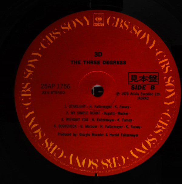 The Three Degrees - Three D (Vinyl, LP, Album, Promo) Very Good Plus (VG+) / Very Good (VG)