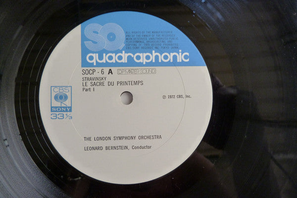 Leonard Bernstein - Le Sacre Du Printemps (Vinyl, LP, Quadraphonic) Very Good Plus (VG+) / Very Good Plus (VG+)