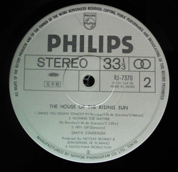 Santa Esmeralda - The House Of The Rising Sun (Vinyl, LP, Album, Promo) Very Good Plus (VG+) / Good Plus (G+)