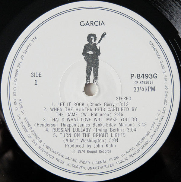 Jerry Garcia - Garcia (Vinyl, LP, Album, Promo) Very Good Plus (VG+) / Very Good Plus (VG+)
