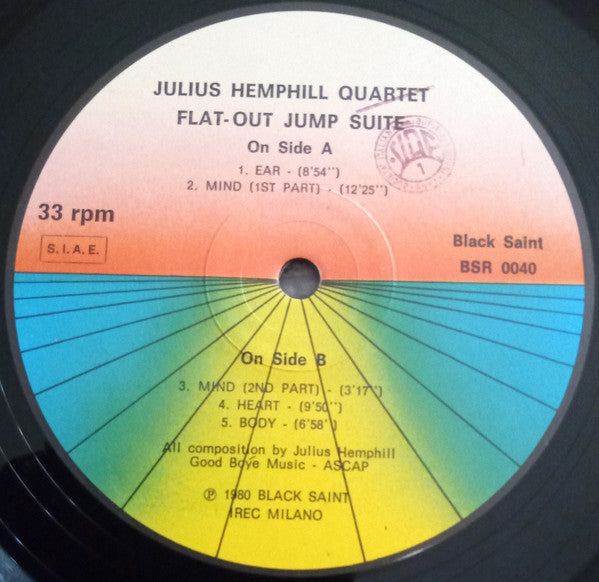 Julius Hemphill Quartet - Flat-Out Jump Suite (Vinyl, LP, Album) Near Mint (NM or M-) / Very Good Plus (VG+)