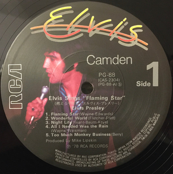 Elvis Presley - Elvis Sings "Flaming Star" (Vinyl, LP, Compilation, Reissue, Stereo) Very Good Plus (VG+) / Very Good (VG)
