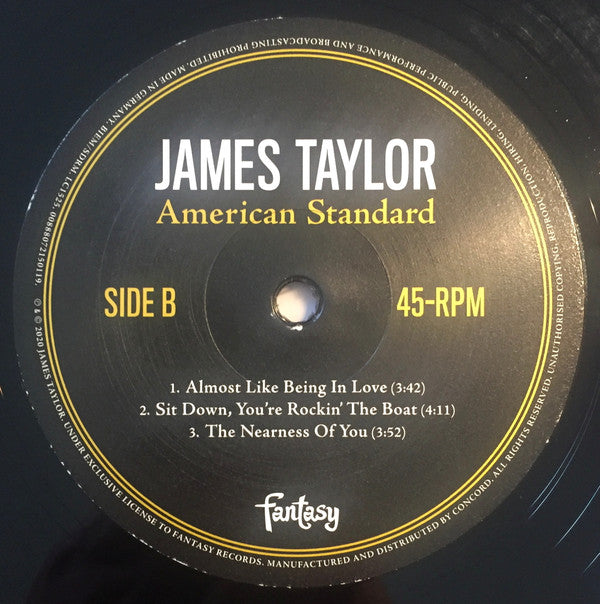 James Taylor (2) - American Standard (2xVinyl, LP, 45 RPM, Album, Limited Edition, Numbered) Very Good (VG) / Very Good Plus (VG+)