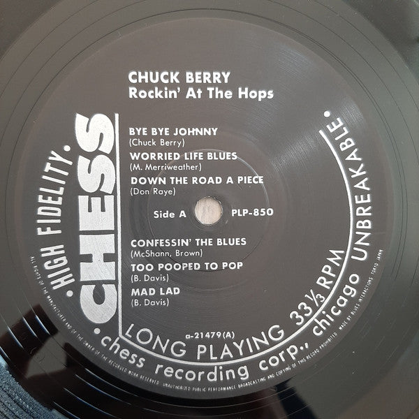 Chuck Berry - Rockin' At The Hops (Vinyl, LP, Album, Reissue) Very Good (VG) / Very Good Plus (VG+)
