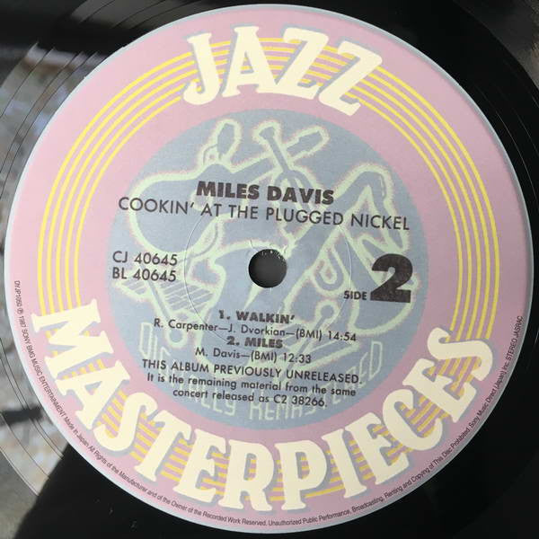 Miles Davis - Cookin' At The Plugged Nickel (Vinyl, LP, Album, Reissue, Remastered) Very Good Plus (VG+) / Very Good Plus (VG+)