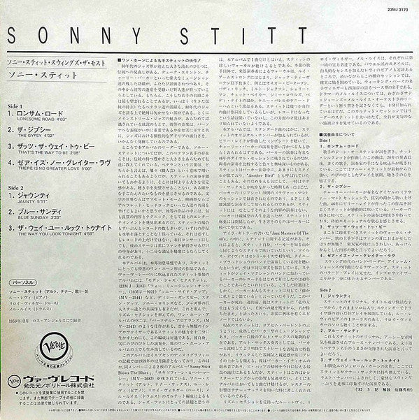 Sonny Stitt - Sonny Stitt Swings The Most (Vinyl, LP, Album, Reissue, Stereo) Very Good (VG) / Very Good (VG)