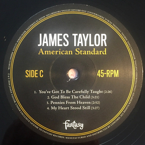 James Taylor (2) - American Standard (2xVinyl, LP, 45 RPM, Album, Limited Edition, Numbered) Very Good (VG) / Very Good Plus (VG+)