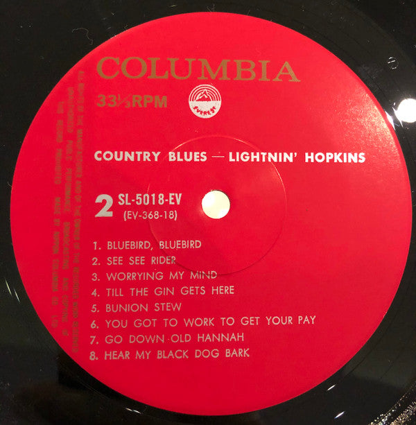 Lightnin' Hopkins - Country Blues (Vinyl, LP, Album) Near Mint (NM or M-) / Very Good Plus (VG+)