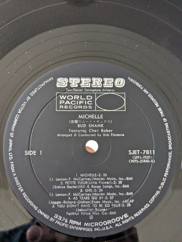 Bud Shank - Michelle (Vinyl, LP, Stereo) Very Good Plus (VG+) / Very Good (VG)