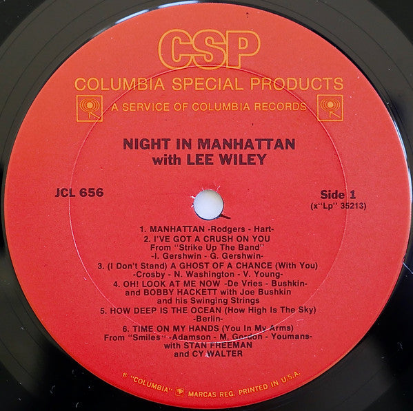 Lee Wiley - Night In Manhattan (Vinyl, LP, Mono, Reissue) Very Good (VG) / Very Good (VG)