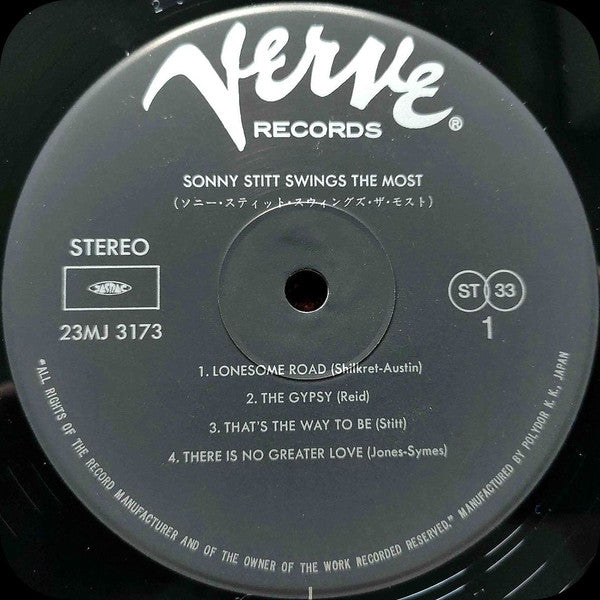 Sonny Stitt - Sonny Stitt Swings The Most (Vinyl, LP, Album, Reissue, Stereo) Very Good Plus (VG+) / Very Good Plus (VG+)
