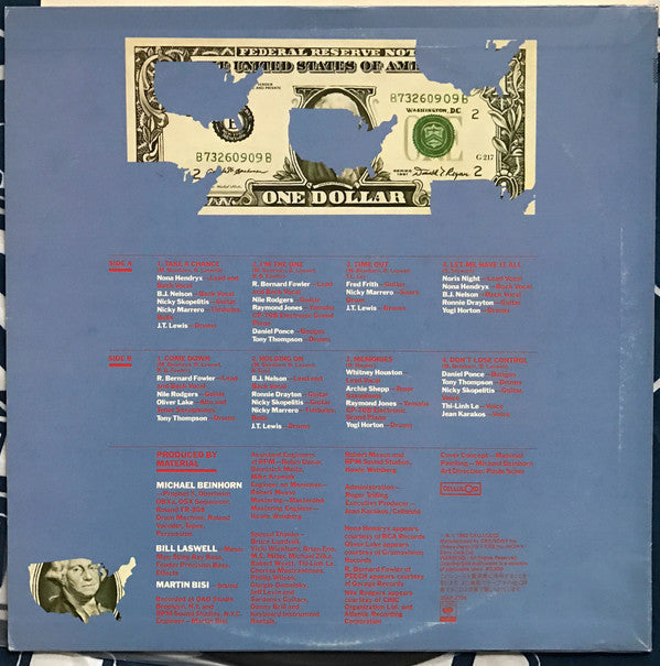 Material - One Down (Vinyl, LP, Album, Stereo) Very Good (VG) / Very Good (VG)
