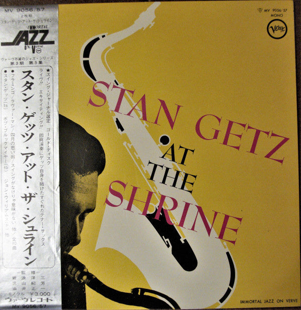 Stan Getz - At The Shrine (2xVinyl, LP, Album, Reissue, Mono) Very Good Plus (VG+) / Very Good Plus (VG+)