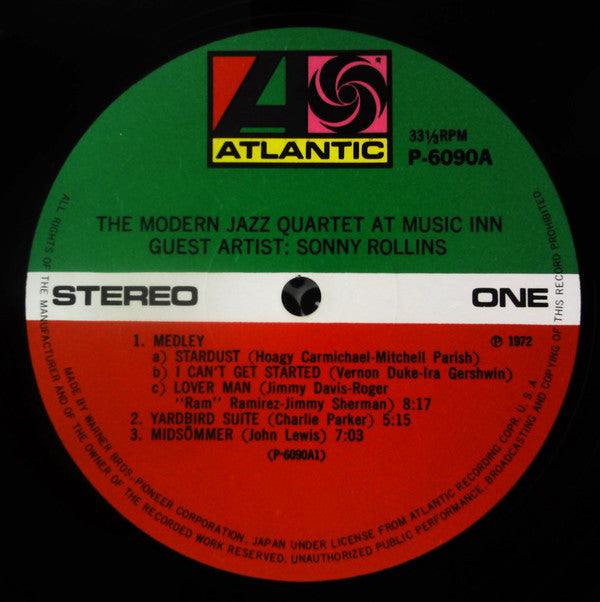 The Modern Jazz Quartet - The Modern Jazz Quartet At Music Inn —  Volume 2 (Vinyl, LP, Album, Stereo, Reissue) Very Good Plus (VG+) / Very Good (VG)