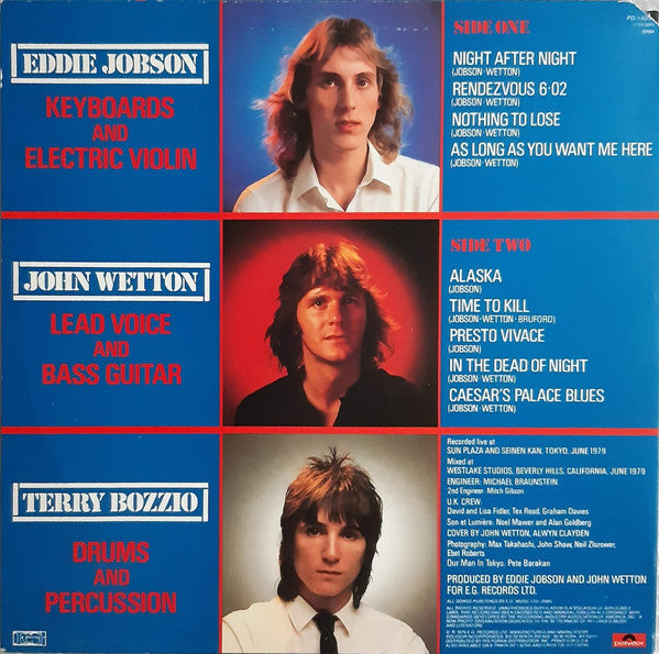 UK (3) - Night After Night (Vinyl, LP, Album) Very Good Plus (VG+) / Very Good (VG)