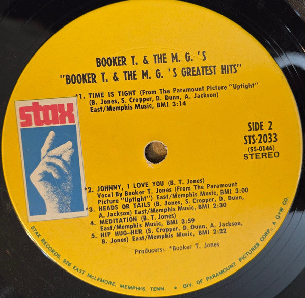 Booker T & The MG's - Booker T. & The M.G.'s Greatest Hits (Vinyl, LP, Compilation, Stereo) Very Good (VG) / Very Good (VG)