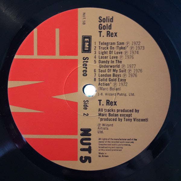 T. Rex - Solid Gold (Vinyl, LP, Compilation) Very Good (VG) / Very Good (VG)
