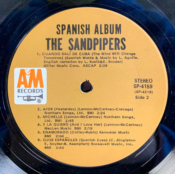 The Sandpipers - Spanish Album (Vinyl, LP, Album, Stereo) Very Good Plus (VG+) / Very Good (VG)